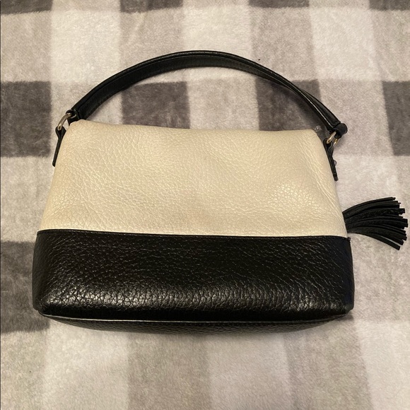 Kate Spade Black & Cream Leather Crossbody Purse - Picture 7 of 7